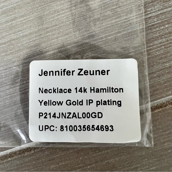 Jennifer Zeuner 14K Hamilton Yellow Gold IP Plated Herringbone Necklace - Picture 9 of 11